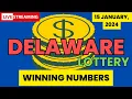 Delaware Night Lottery Results For - 15 Jan 2024