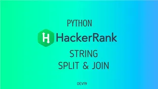 String Split Join Hackerrank Python Solutions