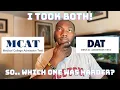 IS THE MCAT HARDER THAN THE DAT I TOOK BOTH