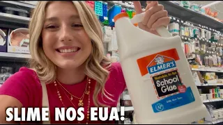 COMPRANDO TUDO PRA FAZER SLIME NOS EUA ! FIZ A SLIME PERFEITA ! MATERIAL DE SLIME NOS EUA ! SLIME !