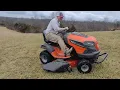 SunF ATV tire upgrade for Husqvarna mower on our hills