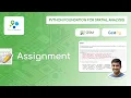 Assignment - Python Foundation for Spatial Analysis