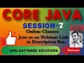 How to Create Your First Java Program I I Session-07 09-08-19 I I By Sinu Software Solutions