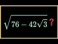 A Nice Square Root Simplification Can you simplify it