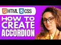 How to Create Accordion in HTML and CSS Website Collapsible Content