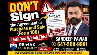 DON T Sign the Agreement of Purchase and Sale Form 100 Until You Watch This