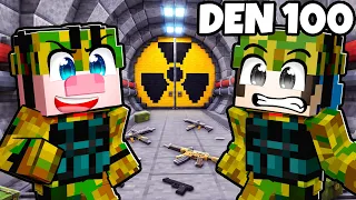 Přežij 100 DNÍ v LUKYHO VOJENSKÉM BUNKRU v Minecraftu!