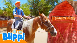 Blippi Rides a Horse at Danny's Zoo!! 🏇🐴