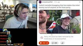 xQc Can t Believe Reddit Mods on Deleting Posts of Anything Negative on Hasan