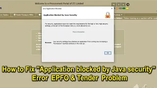 How To Fix Application Blocked By Java Security approving through DSC