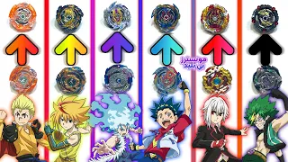 بلابل الأفولوشن ضد بلابل السوبر كينق عودة ضاري و فريد و وحش الظلام BEYBLADE BURST 