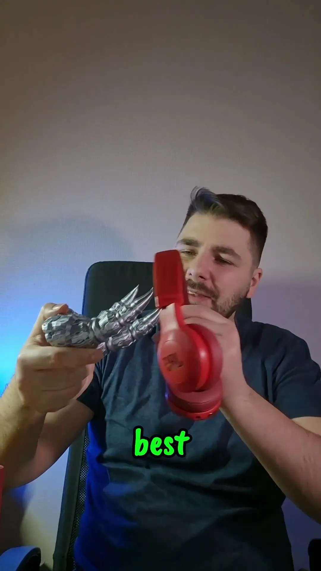Biomechanical Alien Hand Wall Headphone Stand