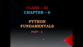 Python Fundamentals Class 11 Computer Science Operators Punctuators and Assignments