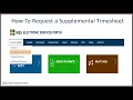 Requesting Supplemental Timesheets for Providers