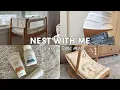 NEST WITH ME as a 2025 first time mom bedside cart diaper caddy nursery organization more