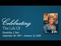 Celebration of Life - Hendrika J Paci