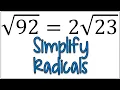 How to Simplify Radicals Using Prime Factorization