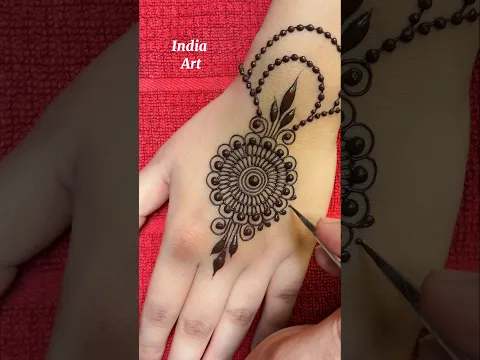 simple back hand mehendi design #shorts