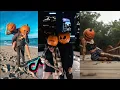 Pumpkin Head Photoshoot Tiktok Halloween Trend 2021 Halloween killers Night