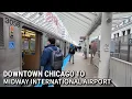 Chicago Train Ride From Downtown Chicago to Midway International Airport January 5 2026 4k