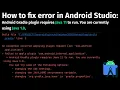 How to fix error Android Gradle plugin requires Java 11 to run You are currently using Java 1 8