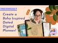 FREE WORKSHOP How to Create a Boho Inspired Dated Digital Planner Cupcakes Haystacks