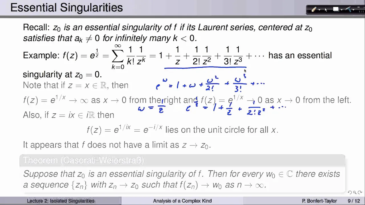 Week7Lecture2: Isolated Singularities of Analytic Functions