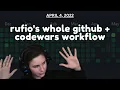 rufio s whole github codewars workflow VOD 2022