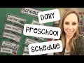 Daily Schedule for Preschool Pre K