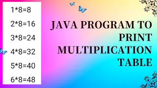 How to create Multiplication table using Java Program to print Multiplication codewriteup5151