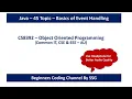 Java Event Handling Basics of Event Handlers Adapter Class Program OOP Tamil 58
