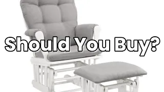 Review Angel Line Windsor Glider and Ottoman White Finish and Gray Cushions