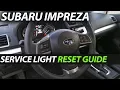 Subaru Impreza - Oil Service Light Reset