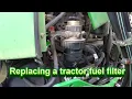 Replacing a tractor fuel filter John Deere 5520 fuel filter