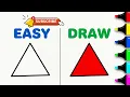 HOW TO DRAW A TRIANGLE FOR KIDS EASY DRAWING TRIANGLE FOR KIDS DRAWING SHAPES FOR BEGINNERS 2Dshapes