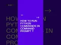 How to run Python commands in Command Prompt