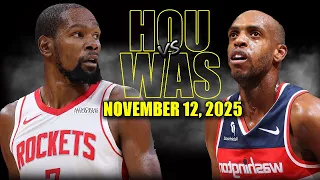 Houston Rockets Vs Washington Wizards Full Game Highlights November 12 2025 NBA Season 