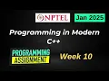 NPTEL Programming in Modern C WEEK 10 Programming Assignments Jan 2025