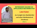 An insight into MathSciNet and other Mathematical Databases Part-1