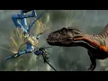 Avatar blue guy falling meme but Jurassic World