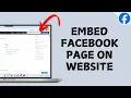 How to Embed Facebook Page on Website