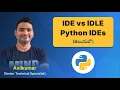 P9 - Python IDE vs IDLE Python IDEs