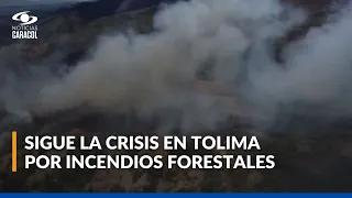 Incendios forestales en Tolima: bomberos reportan cinco puntos críticos y piden mayor apoyo