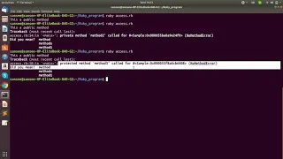 Access specifiers in Ruby