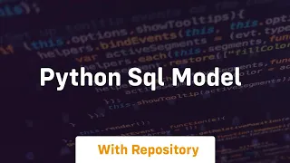 python sql model