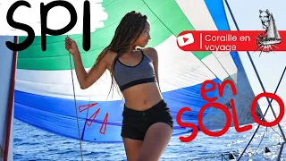Elle met le SPI du voilier toute seule !! voilier coraille