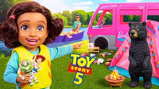 Toy Story Bonnie Doll Family Overnight Camping Trip Morning Routine