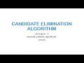 MLLAB 2 - CANDIDATE ELIMINATION ALGORIGTHM VII CS Machine Learning Lab 17CSL76