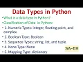 Data Types in Python Numeric String List Tuple Dictionary Boolean None CBSE Python