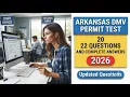 2026 Arkansas DMV Permit Test 20 22 Questions and Complete Answers Fast Pass Guide for New Drivers